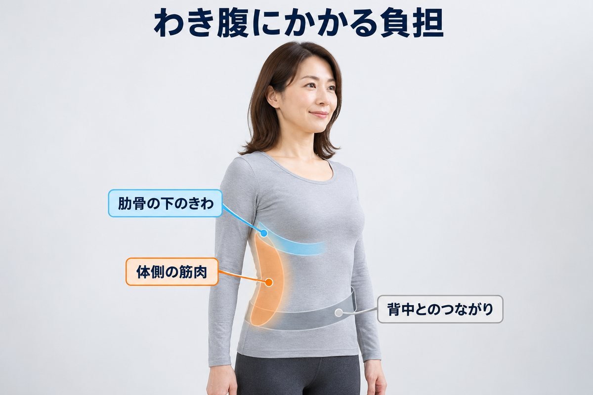 わき腹まわりの構造図