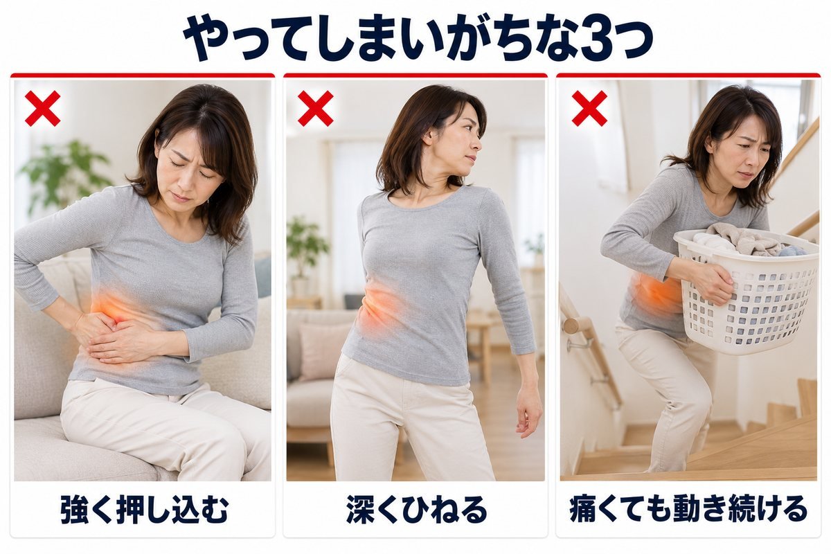 右わき腹NG行動
