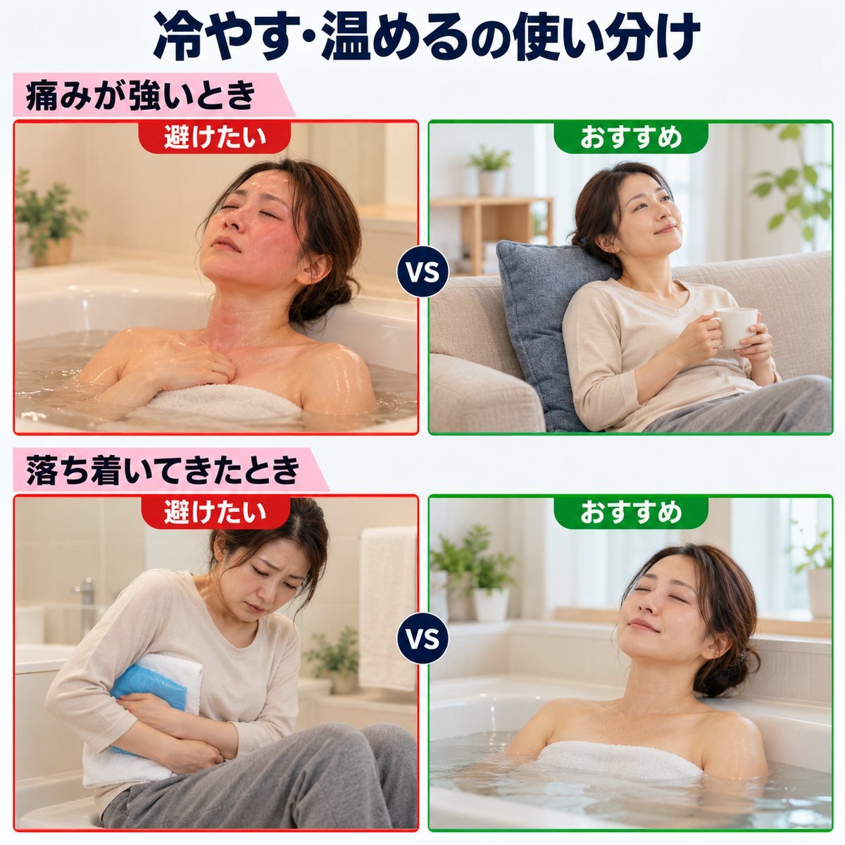 冷温入浴の使い分け