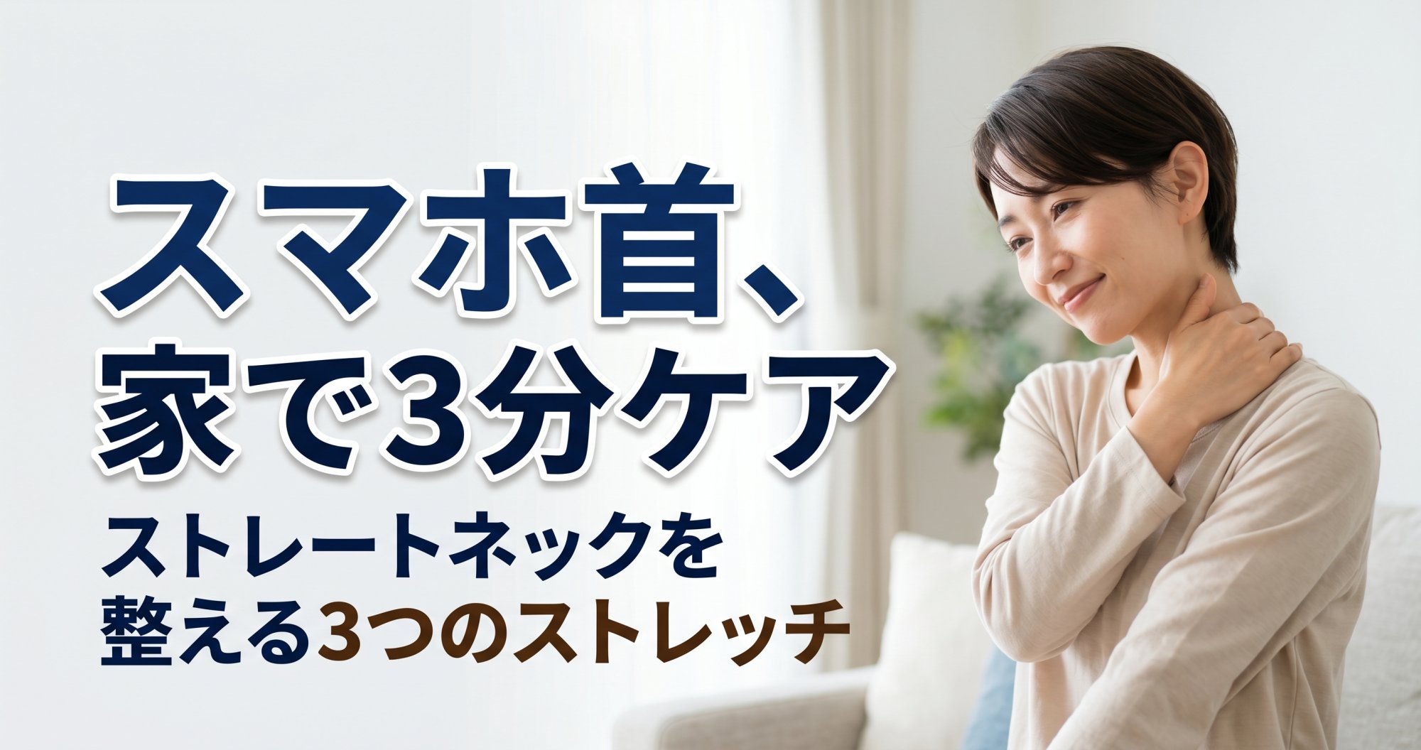 ストレートネックを家でケアする3つのストレッチ|臨床28年監修の知見で解説|こころ整体院 仙台黒松院