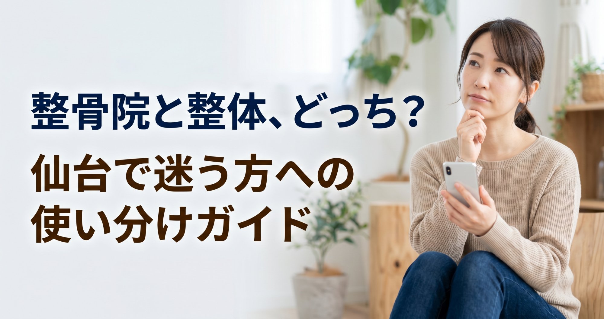 仙台で整骨院と整体、どっちに行けばいい？と迷う方へ｜こころ整体院 仙台黒松院