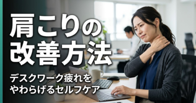 肩こりの改善方法｜デスクワーク疲れをやわらげるセルフケア｜こころ整体院 川越院