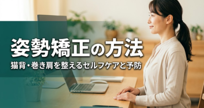 姿勢矯正の方法｜猫背・巻き肩を整えるセルフケアと予防｜こころ整体院 川越院