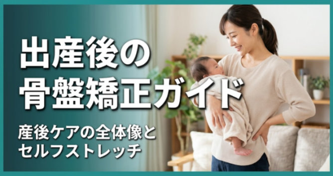 出産後の骨盤矯正ガイド｜産後ケアの全体像とセルフストレッチ｜こころ整体院 大宮駅西口院