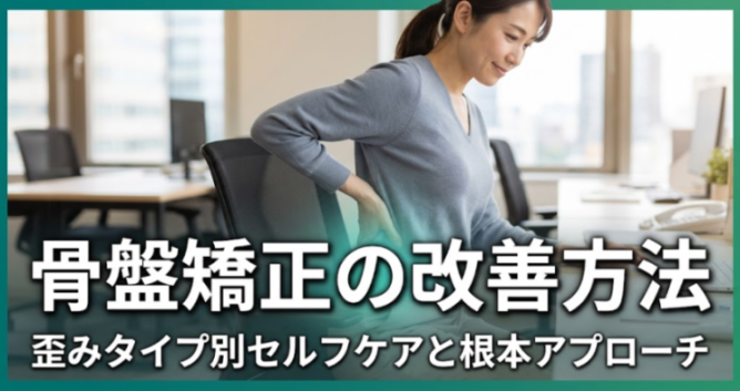 骨盤矯正の改善方法｜歪みタイプ別セルフケアと根本アプローチ｜こころ