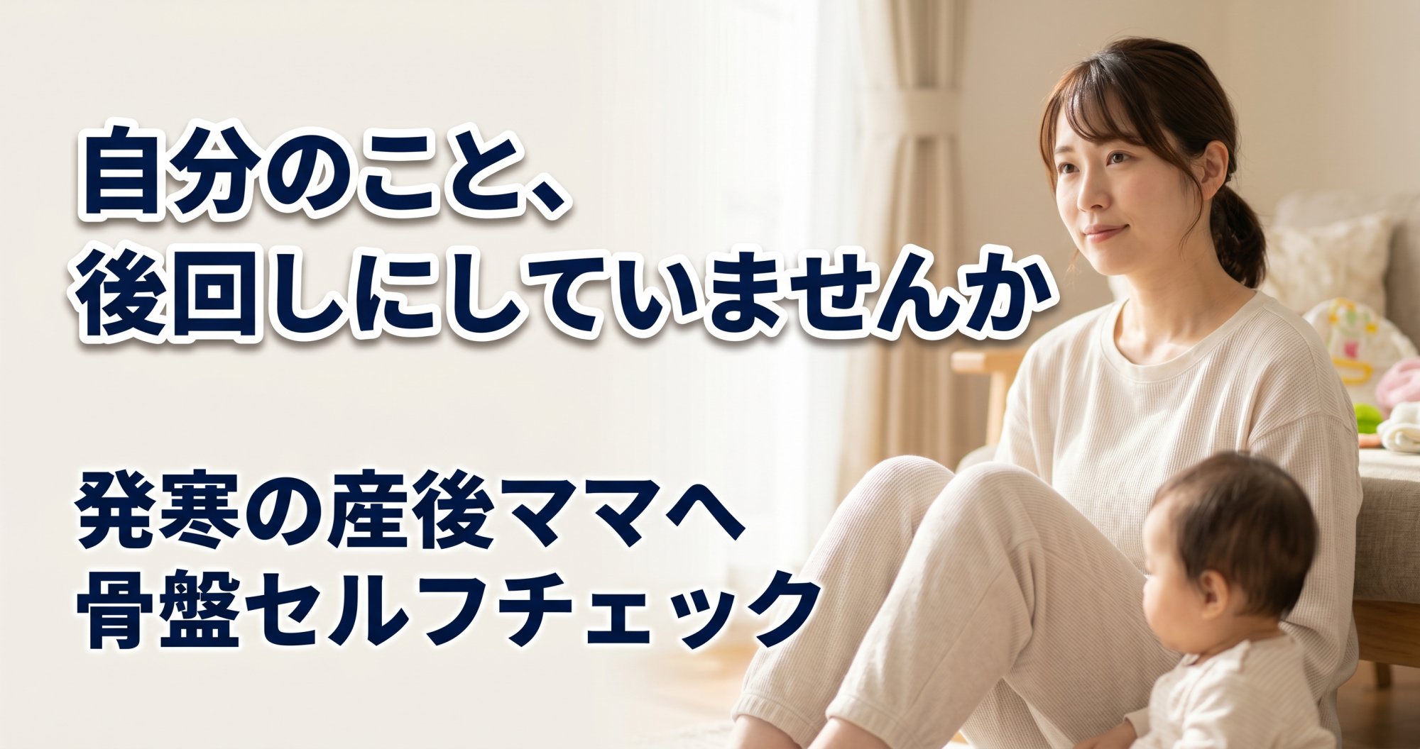 産後、自分のことは後回しになっていませんか|発寒で骨盤矯正を考えるママへ|こころ整体院 発寒院