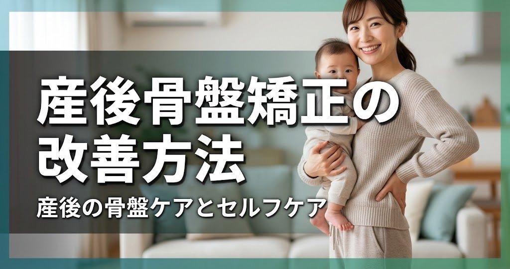 産後骨盤矯正の改善方法｜産後の骨盤ケアとセルフケア
