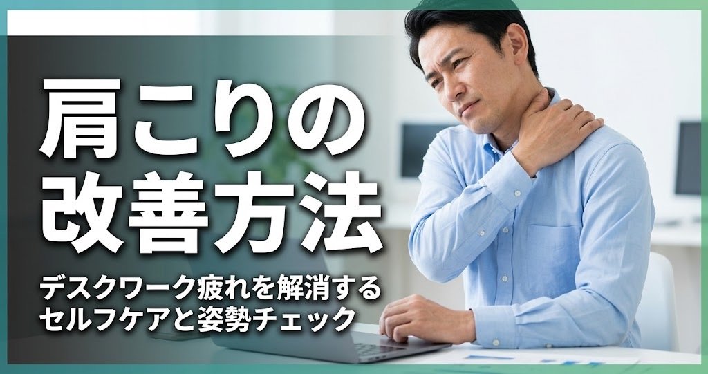 肩こりの改善方法｜デスクワーク疲れを解消するセルフケアと姿勢チェック