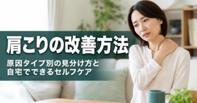 肩こりの改善方法｜原因タイプ別の見分け方と自宅でできるセルフケア｜世界のこころ整体院 十条院