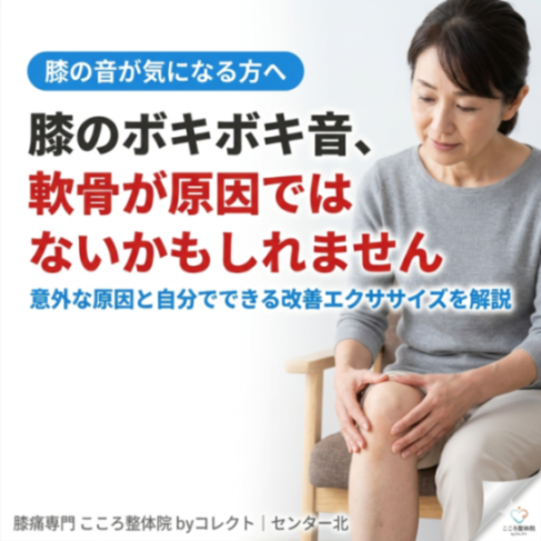 膝がボキボキ鳴る原因｜軟骨じゃない？膝が緩いと言われた人の改善エクササイズ