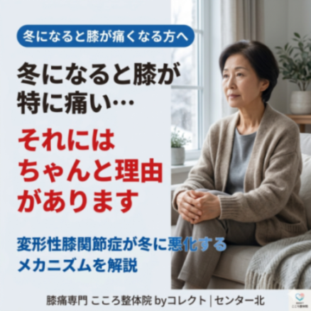 【横浜市・センター北】変形性膝関節症の原因とは?なぜ起こるのか・冬に悪化する理由と対処法を解説