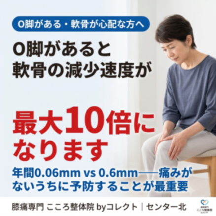 【横浜】変形性膝関節症の軟骨は年間どれくらい減る?O脚・X脚との関係を専門家が解説