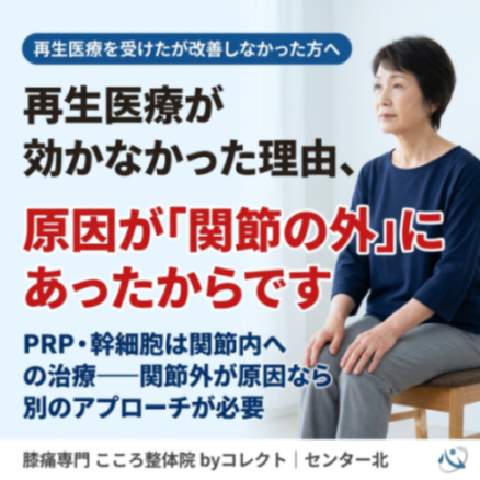 横浜市でPRP・幹細胞治療を検討中の方へ|再生医療で膝が治る人・治らない人の違いを専門家が解説