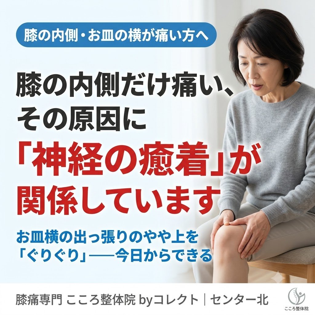 【横浜市】膝の内側が痛いならここを押して！大腿骨内側上顆の「ぐりぐりマッサージ」で痛みをケア