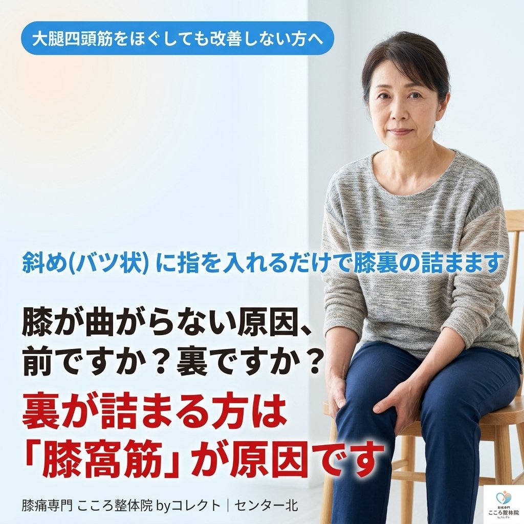 膝が曲がらない原因は？膝裏の痛み・詰まりに関係する膝窩筋とセルフケア