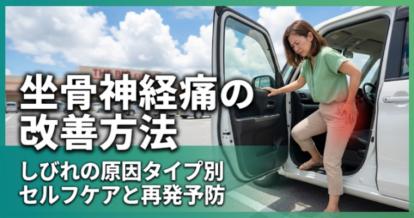 坐骨神経痛の改善方法|しびれの原因タイプ別セルフケアと再発予防|こころ整骨院 ザ・ビックエクスプレス佐敷院