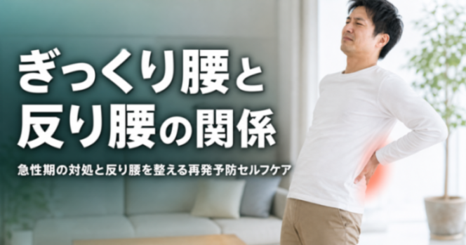 ぎっくり腰と反り腰の関係|急性期の対処と反り腰を整える再発予防セルフケア|こころ整骨院 佐世保院