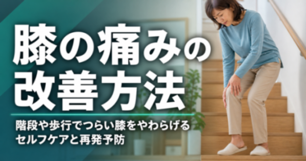 膝の痛みの改善方法｜階段や歩行でつらい膝をやわらげるセルフケアと再発予防｜こころ整骨院 上井草院