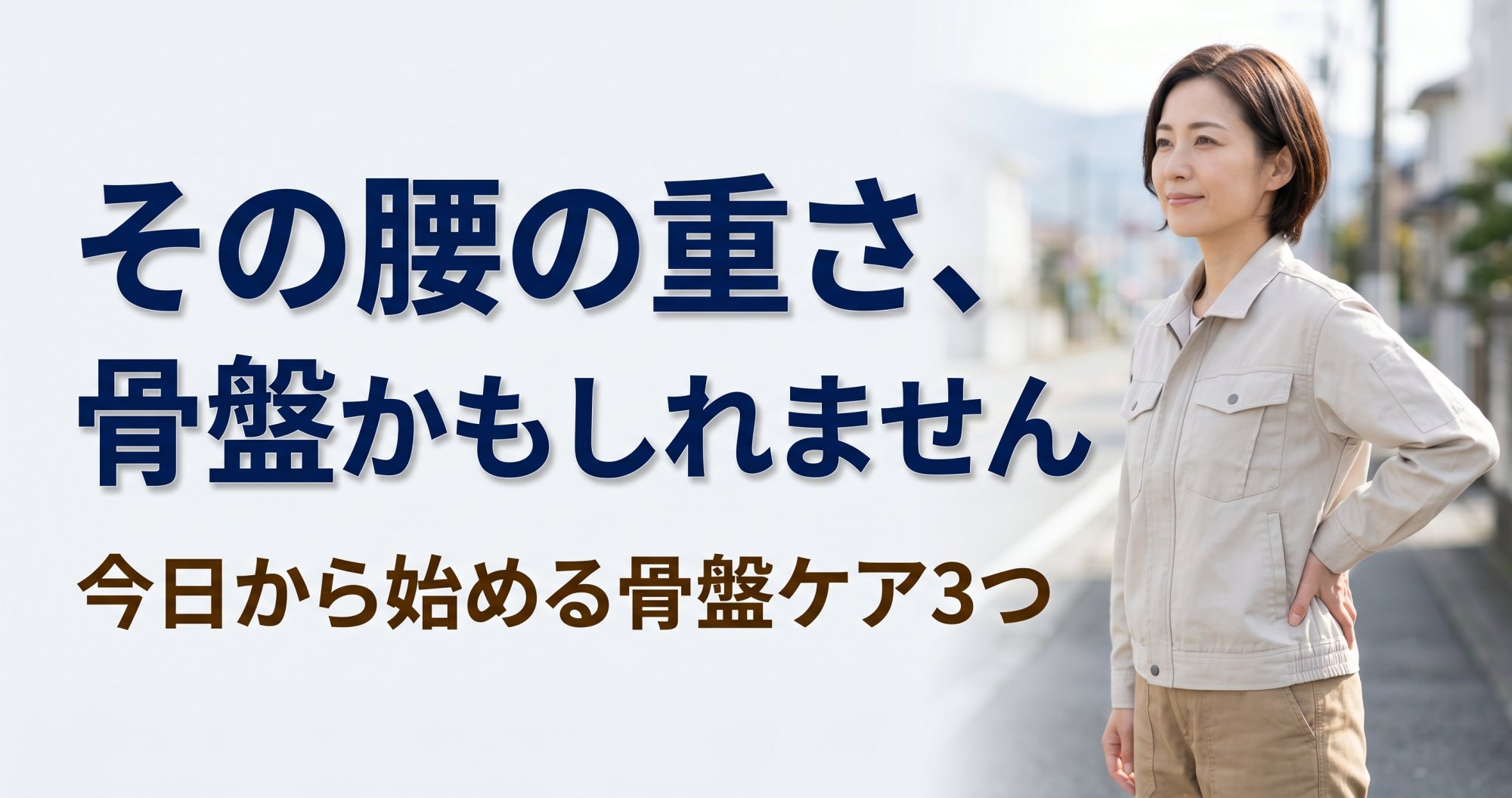 立ち仕事で腰が重い静岡・清水の方へ｜今日から始める骨盤ケア3つ｜こころ整骨院 静岡清水院