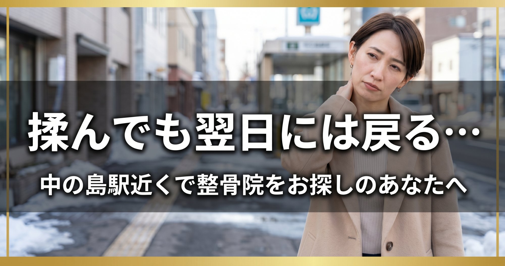 「揉んでも翌日には戻る…」中の島駅近くで整骨院をお探しのあなたへ｜こころ整骨院 中の島駅院