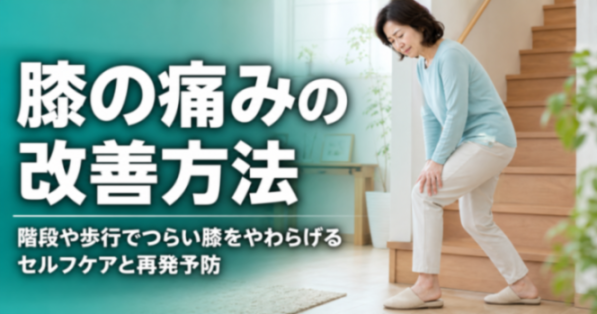 膝の痛みの改善方法|階段や歩行でつらい膝をやわらげるセルフケアと再発予防|こころ整骨院 中井院