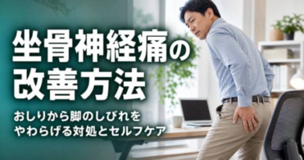 坐骨神経痛の改善方法|おしりから脚のしびれをやわらげる対処とセルフケア|こころ整骨院 中井院