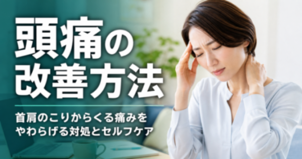 頭痛の改善方法|首肩のこりからくる痛みをやわらげる対処とセルフケア|こころ整骨院 中井院