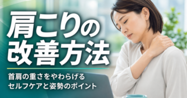 肩こりの改善方法|首肩の重さをやわらげるセルフケアと姿勢のポイント|こころ整骨院 中板橋院