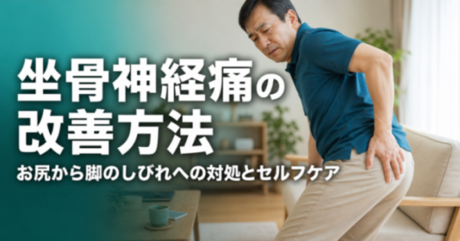 坐骨神経痛の改善方法｜お尻から脚のしびれへの対処とセルフケア｜こころ整体院 シーモール下関院