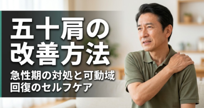 五十肩の改善方法｜急性期の対処と可動域回復のセルフケア｜こころ整体院 宇都宮院