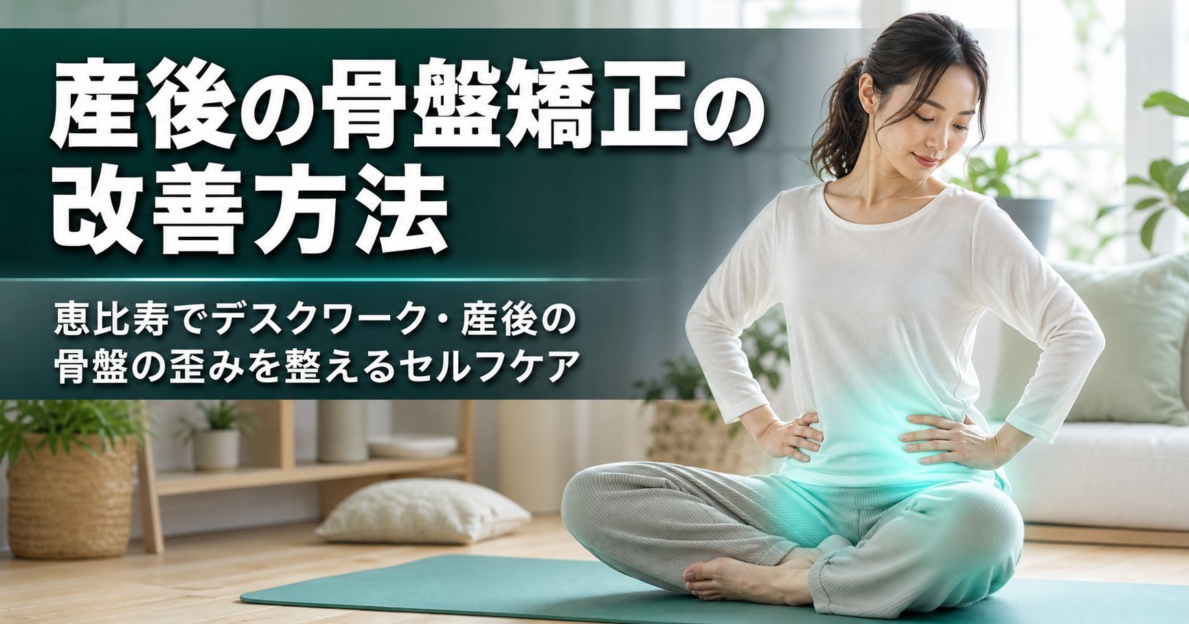 産後の骨盤矯正の改善方法｜恵比寿でデスクワーク・産後の骨盤の歪みを整えるセルフケア｜こころ整体院 恵比寿院