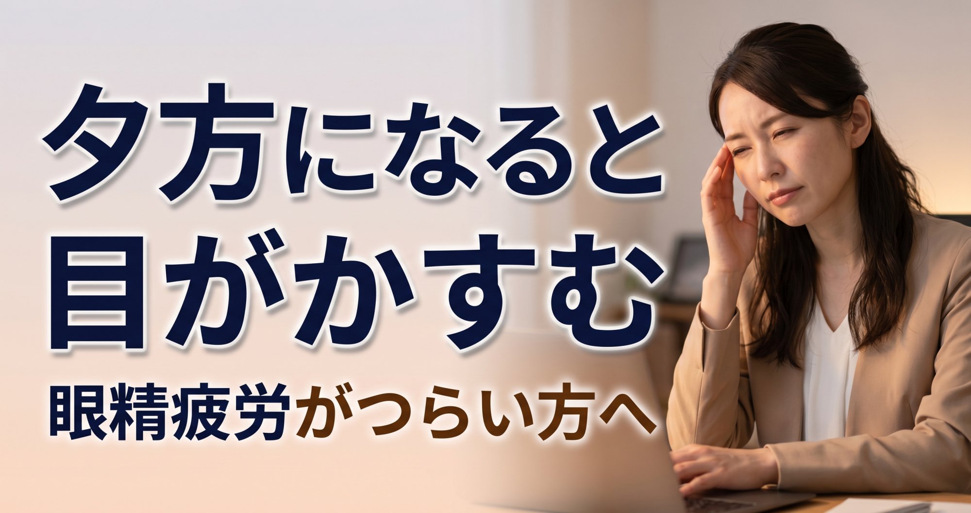 夕方になると目がかすむ…眼精疲労がつらい方へ|横浜四季の森フォレオ