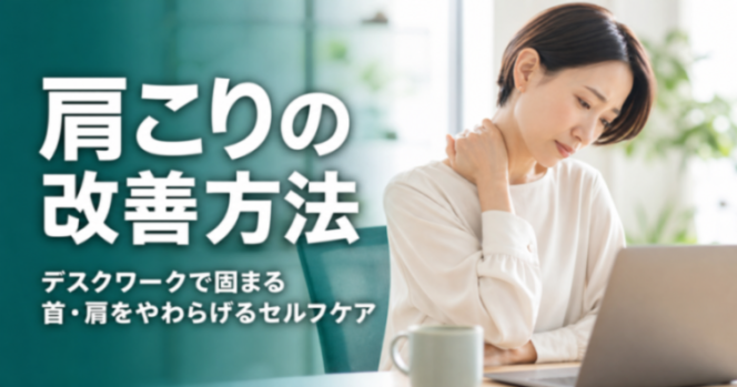 肩こりの改善方法|デスクワークで固まる首・肩をやわらげるセルフケア|こころ整体院 札幌北一条東院