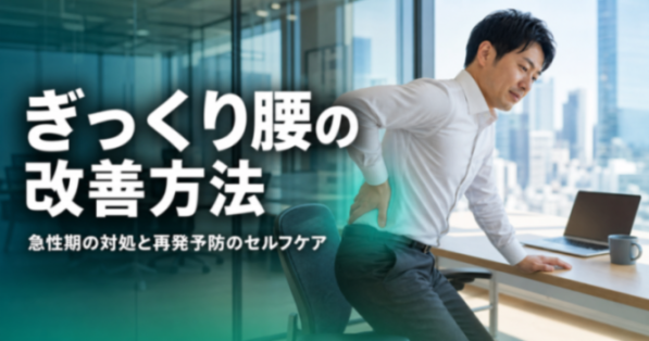 ぎっくり腰の改善方法｜急性期の対処と再発予防のセルフケア｜こころ整体院 渋谷院